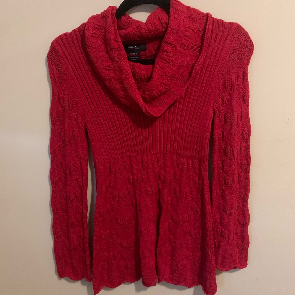 Red Style&Co Knit Sweater